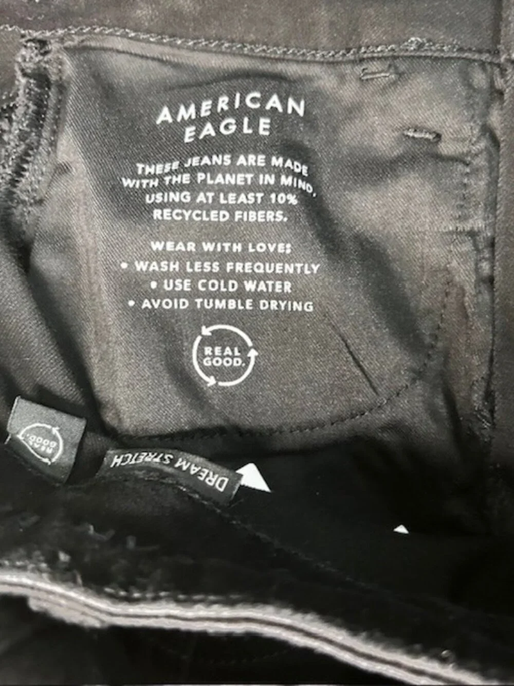 American Eagle Dream Stretch High Rise Classic Jegging True Black Size 0/25W NWT - Picture 7 of 9